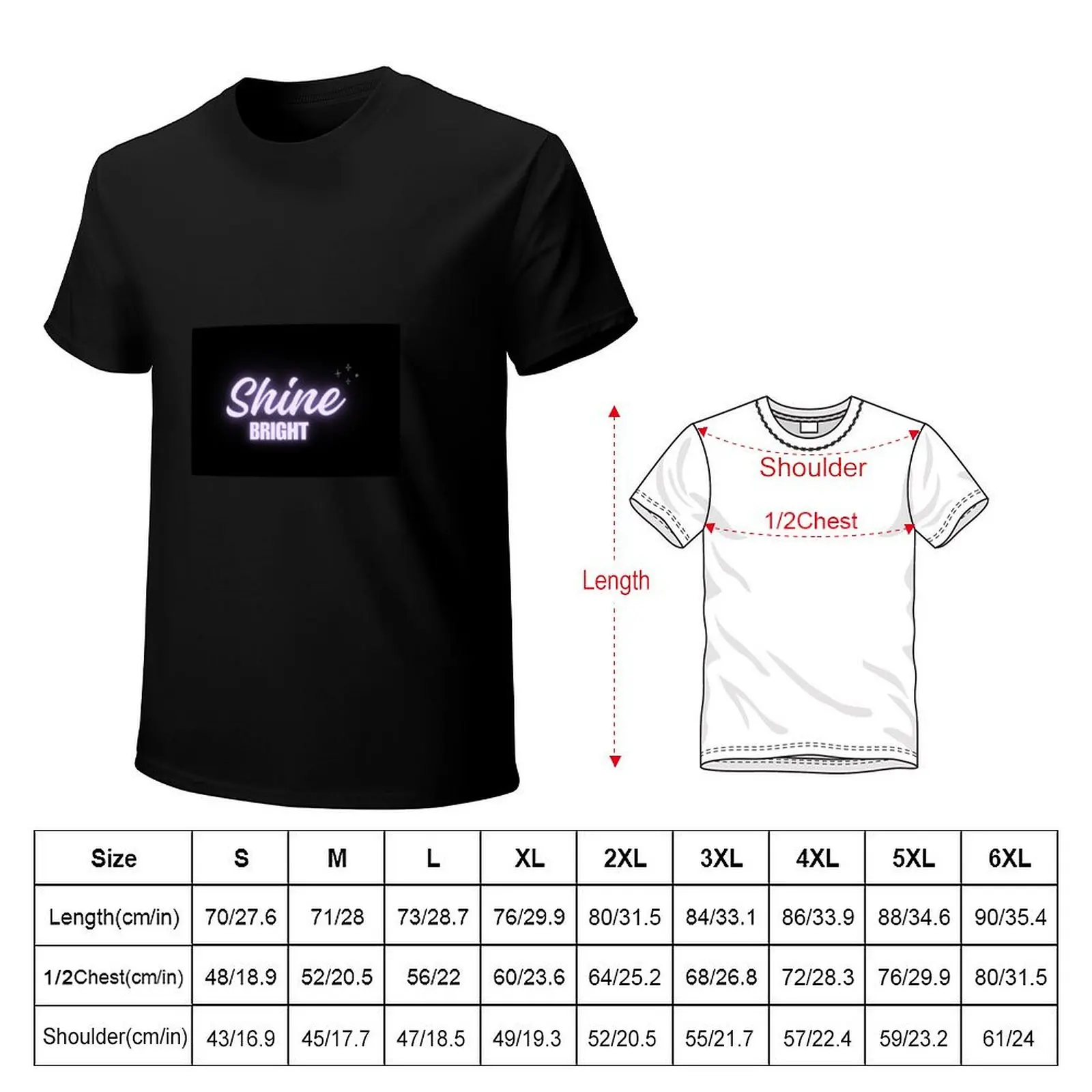 Shine Bright Neon with Stars T-Shirt sublime anime figures animal prinfor boys essential t shirt men graphic t shirts