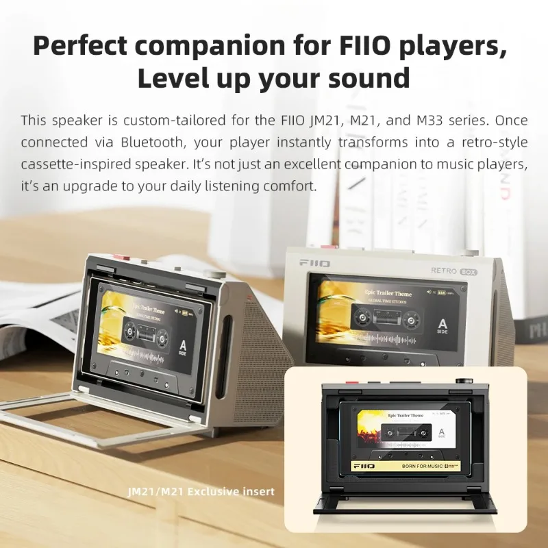 FIIO RETRO BOX Retro Bluetooth LDAC Speaker,USB DAC Mode, Vintage Wireless Speaker for Music Lovers and Desktop HiFi Sensitive view 2
