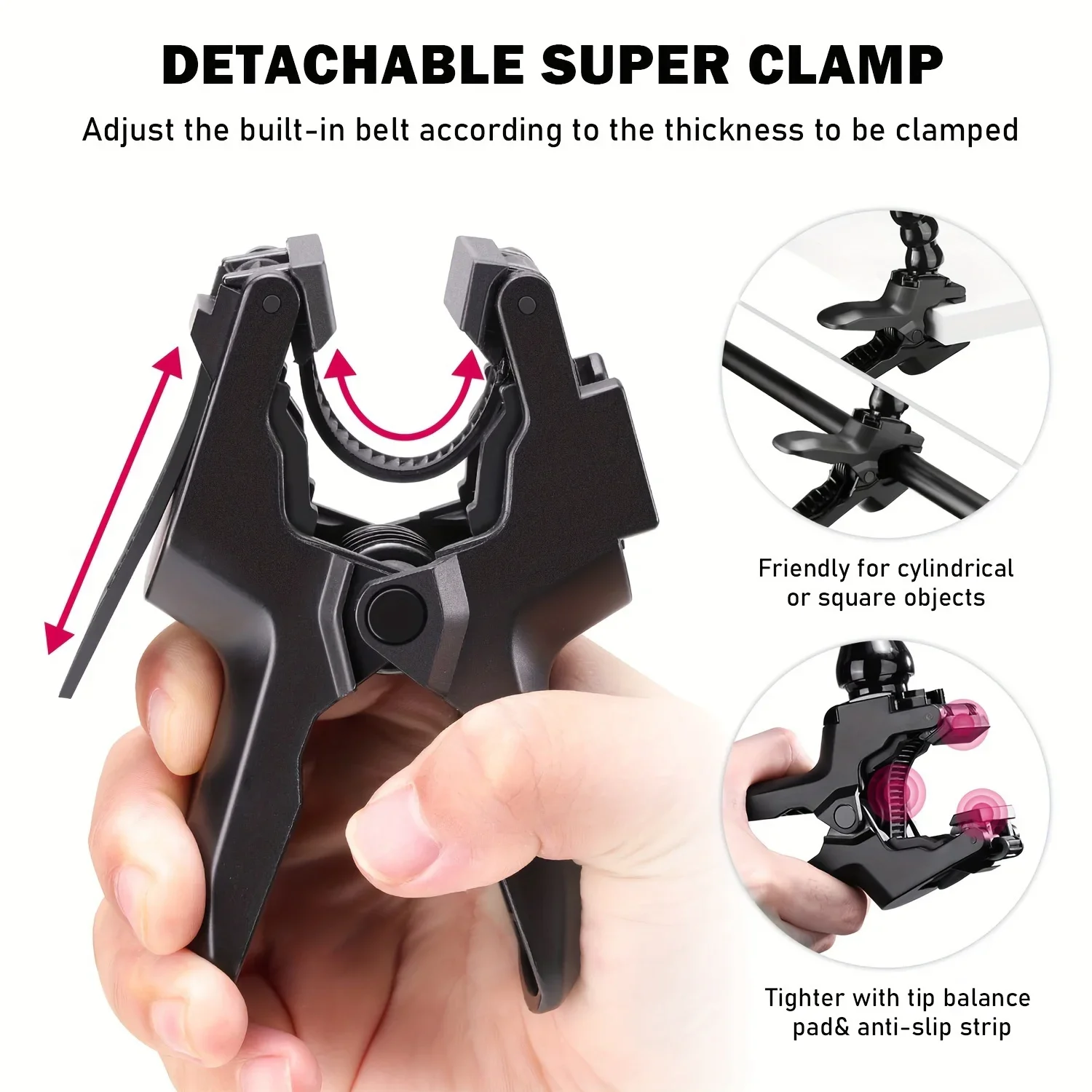 Uchwyt zaciskowy Jaws Flex do kamer akcji GoPro i DJI Osmo - regulowana gęsia szyja zapewniająca wszechstronne kąty strzelania — zdjęcie 6