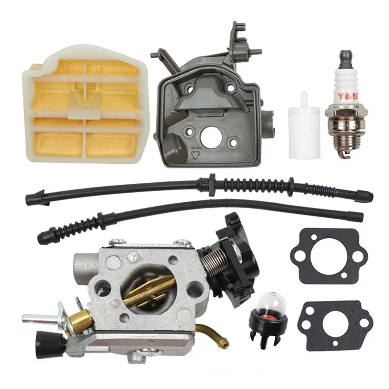 【PRICE REDUCT】Carburetor Carb Air Filter Kit Fuel Line Hose For 445 450 Chain Saw Engines