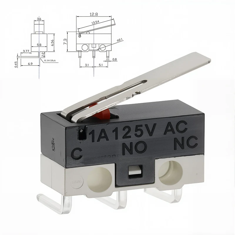 NONE Mini Micro Switch SPDT 3 Pin 20 Piece 8