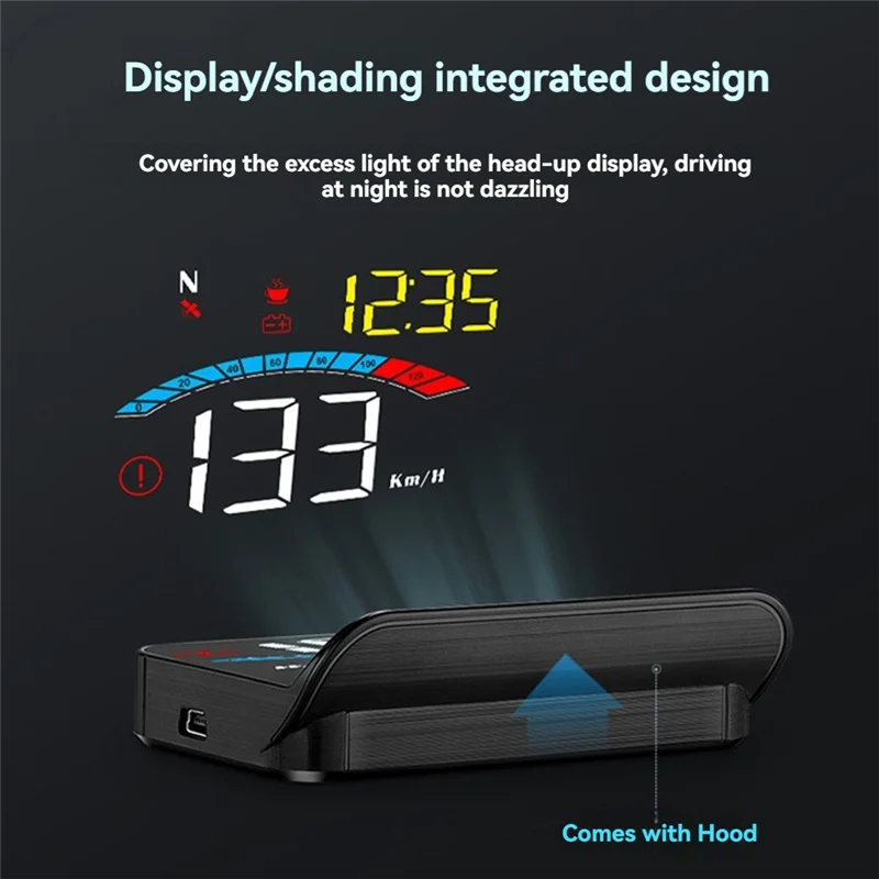 

HUD Car OBD2 GPS On-Board Computer Display LED Digital Car Head-UP Display GPS With Speed Warning