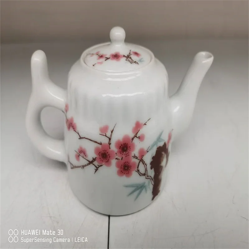 Chinese Old Porcelain teapot , Pink Peach blossom pattern Put the pot,Chinese Kung Fu Tea Set