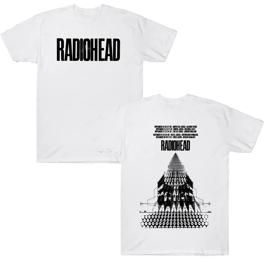 Radiohead Return To The Road European Tour T Shirts Fashion Cotton T-shirt Summer New Harajuku Men  Women Streetwear Punk Trendy