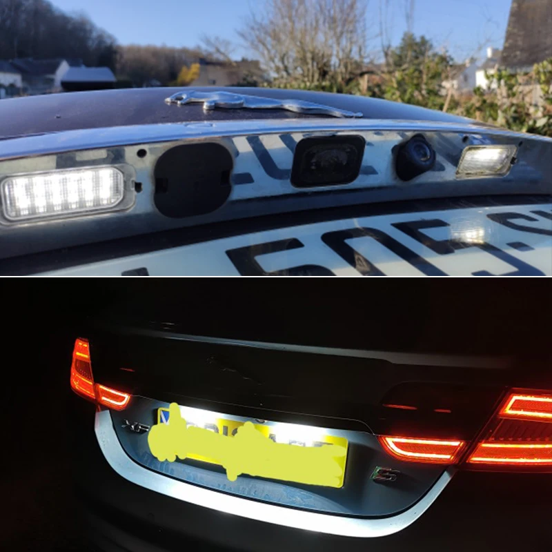2PC Number Plate Light LED License Lamps for Ford Jaguar XJ XF Fiesta Focus S-MAX Grand C max Mondeo Kuga Galaxy Ecosport Canbus
