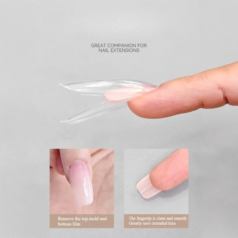 180 SZT. Formy do paznokci typu sandwich, dwustronne, kształt trumienki, migdałki, 14 rozmiarów, wielokrotnego użytku, górne i dolne formy do przedłużania paznokci, forma górna, forma dolna.