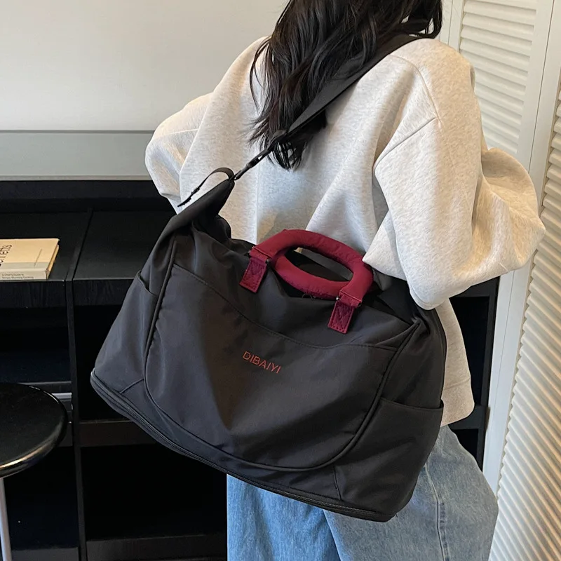 

Дорожная сумка большой вместимости, расширяемая дорожная сумка для ручной клади, сумка для деловых поездок, легкая спортивная сумка через плечо.