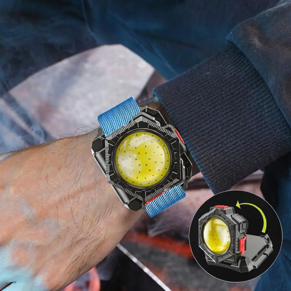 High Performance Led Torch For Outdoor Activities Night Running Waist Clip Wristband Flashlight Red Warning Lamp
