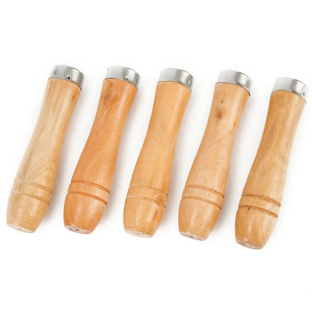 

5pcs Wooden File Handle Replacement Strong Metal Collar For Metal File Craft Tool 11cm Screwdriver Hand Tools Accessories