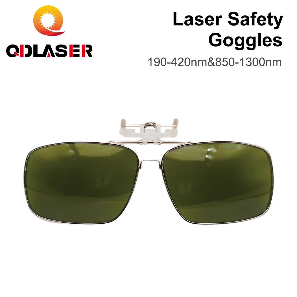 QDLASER Clip-on 1064nm Laser Safety Goggles Type E 850-1300nm OD6+ CE protective mirror For Fiber Laser Marking and Cutting