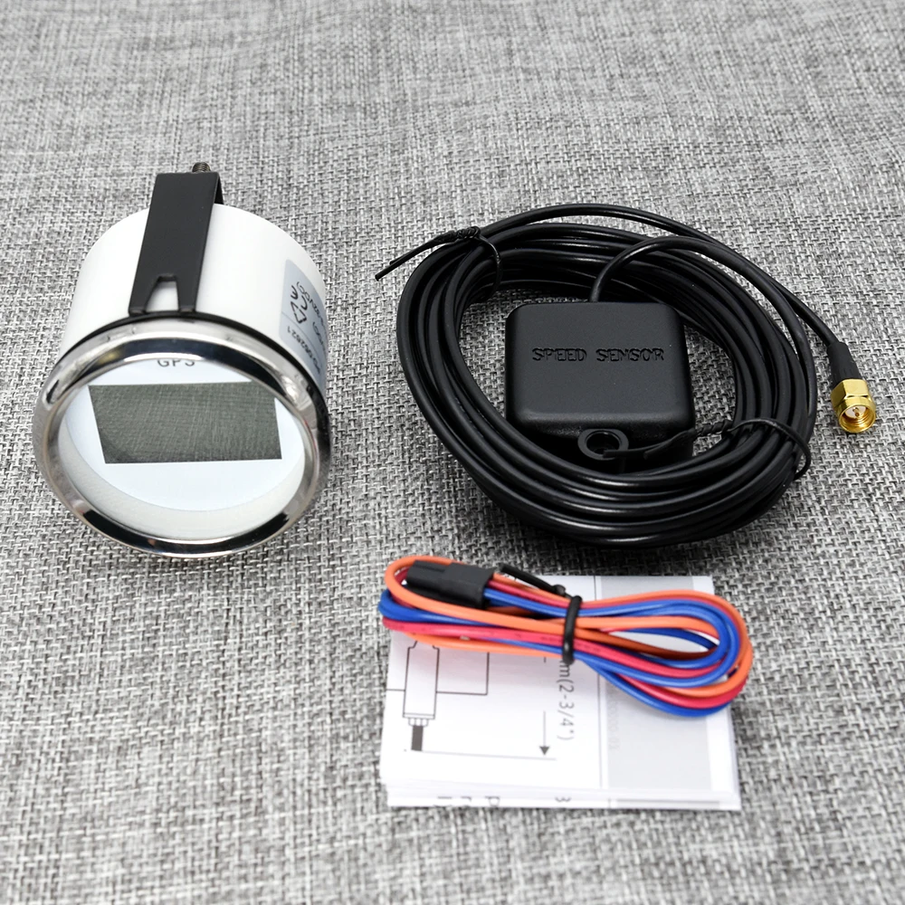 ZMFJH Digital 52MM GPS Speedometer Gauge with Antenna Red Backlight 0-999KMH,MPH,Knots Speed Meter SOG Odometer Mileage Car Boat