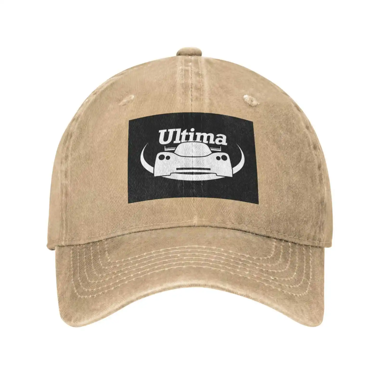 Ultima Logo Print Graphic Casual Denim cap Knitted hat Baseball cap