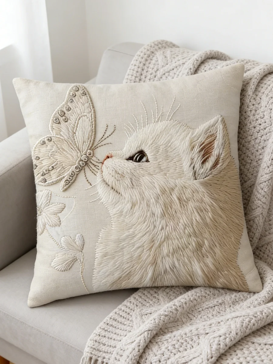 Cat Nap Artistic Design Pillowcase Adorable and Comforting Gift for Cat Lovers and Cozy Home Decor Enthusiasts(no Insert 1PC)