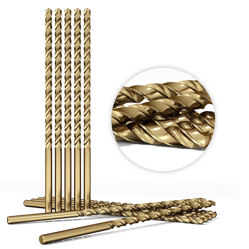 Broca helicoidal de barrena de cobalto M35 Extra larga de 300mm, 2,5mm-10mm para Metal, madera, acero inoxidable, broca de Agujero profundo, 1 ud.