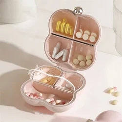 7-Day Portable Flower-Shaped Pill Organizer Compact Medication Divider Box with Individual Compartments for Daily Use