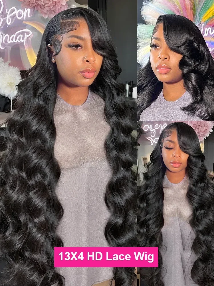 Wear Go HD Water Wave 13x6 Body Wave Lace Frontal Human Hair Wig 30 40 Inch Lace Front Wigs 13x4 250Density 5x5 Glueless Closure