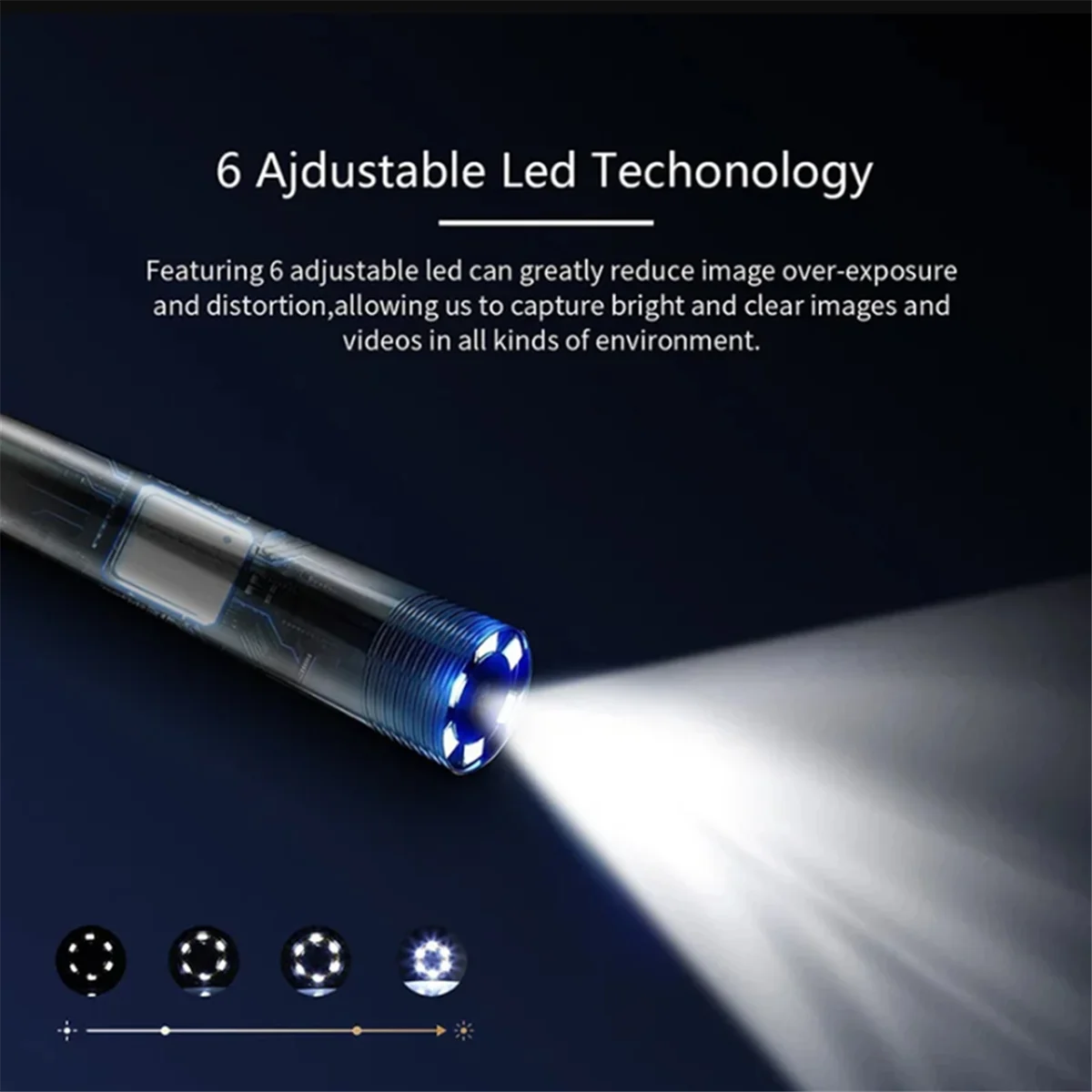 

Phone Universal 5MP HD Wireless Endoscope Camera 5.5mm Lens with Led Light 5M Hard Cable IP67 Inspect Borescope