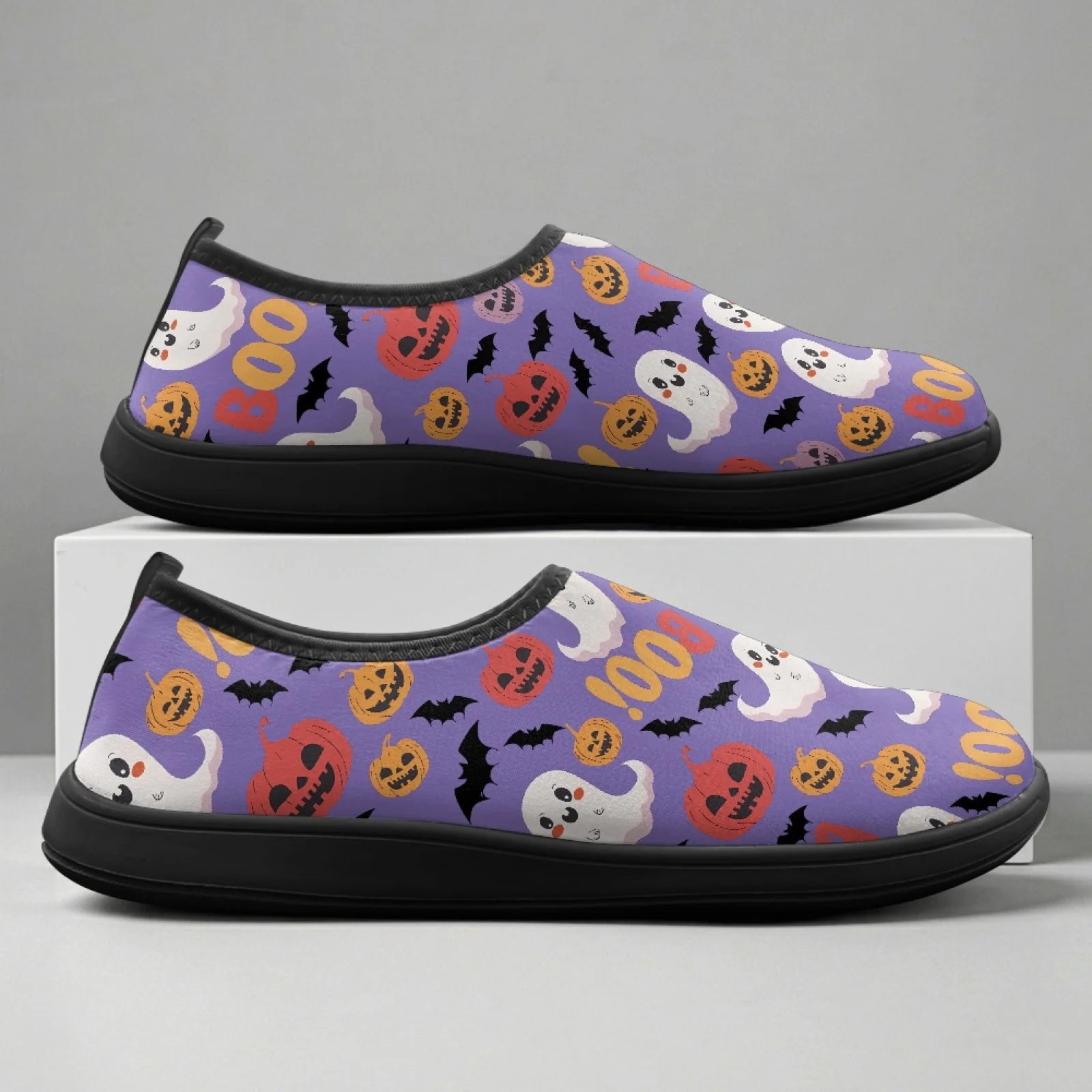 PENSTROLL Ghost Pumpkin Non Slip Low Top Walking Shoes Hiking Shoes for Casual Wide Toe Box Athletic Footwear New Design