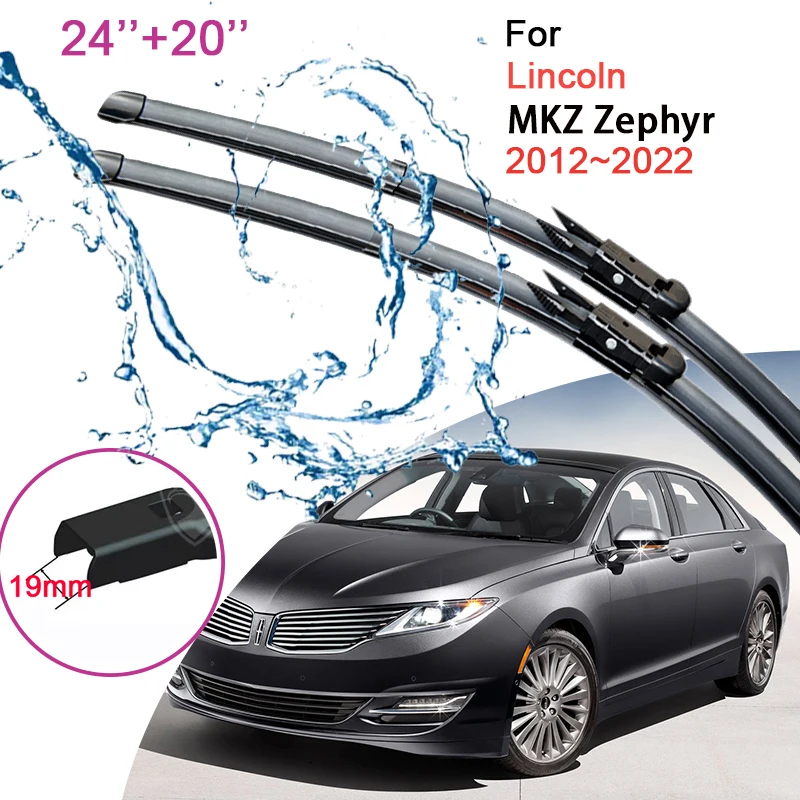 

Car Front Windshield Window Wiper Blades for Lincoln MKZ Zephyr 2012~2022 2017 2018 2019 2020 Frameless Silent Rubber Accessorie