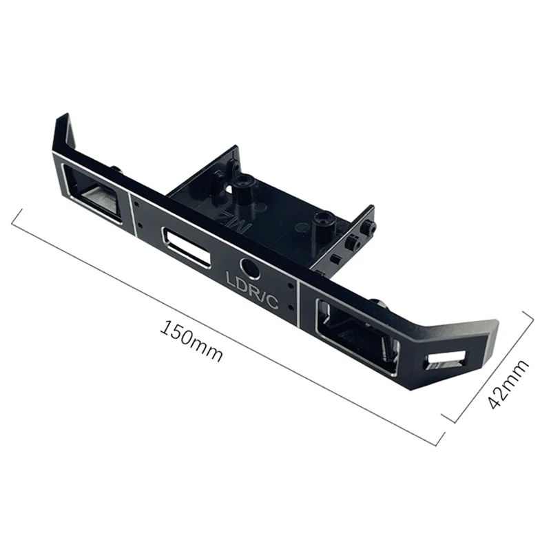 Amortecedor dianteiro de metal para caminhão RC, upgrades de carro prata, LD-P06, LDRC LD-P06, LD P06, Unimog 1/12, peças e acessórios