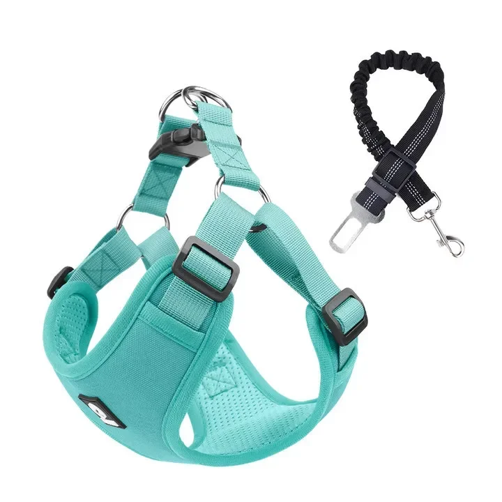 الحيوانات الأليفة سيارة الصدر الخلفي القيادة فرامل الطوارئ تحول مكافحة يتأرجح تحلق الكلب المقود مريحة صفر ضغط الكلب الصدر الخلفي