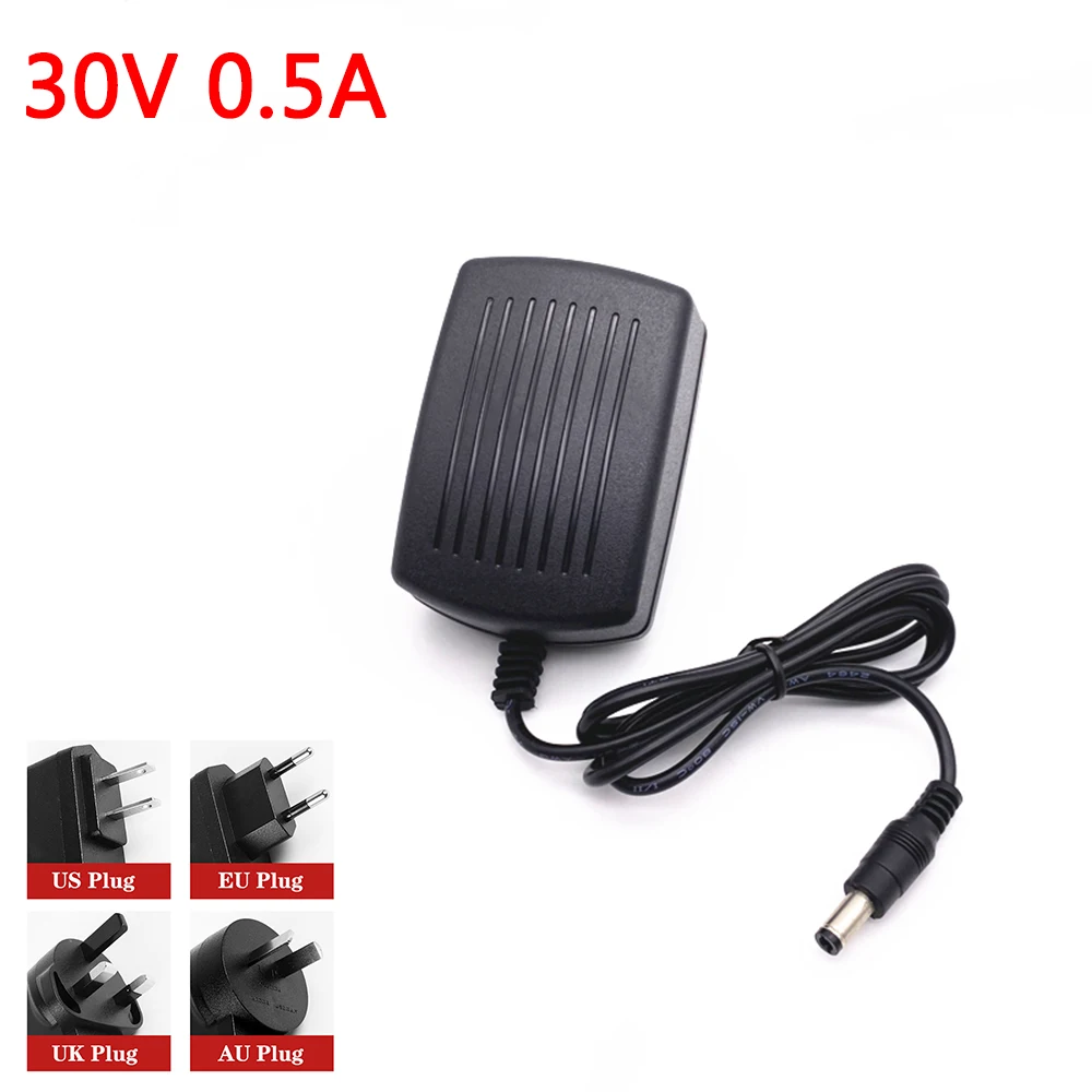 High Quality 30V 0.5A 500mA 5.5*2.1mm Switching Power Supply Converter Adapter Universal Charger US/EU/UK/AU Plugfor LED Lamp