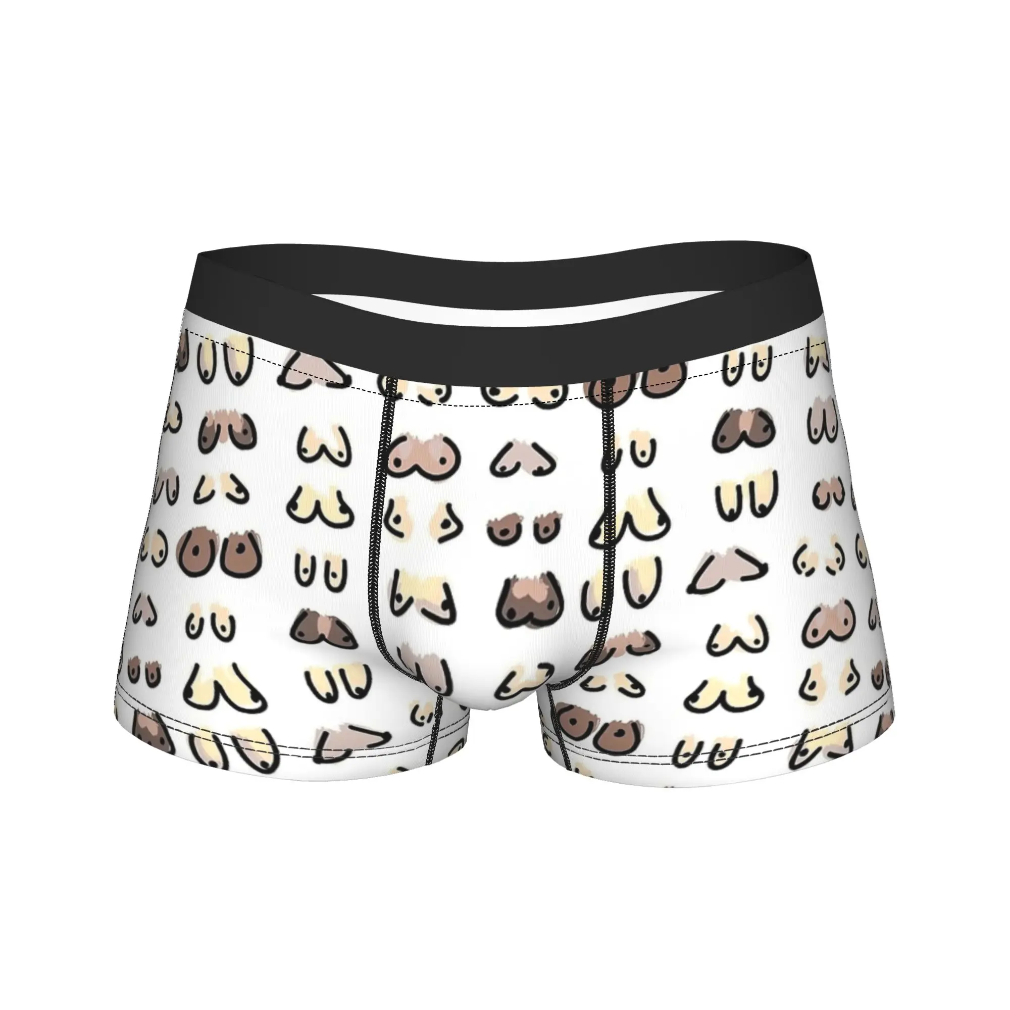 

BOOBS Занавеска для душа1 Нижнее белье Мужские трусы с принтом Классические боксеры Качественные шорты Трусы большого размера