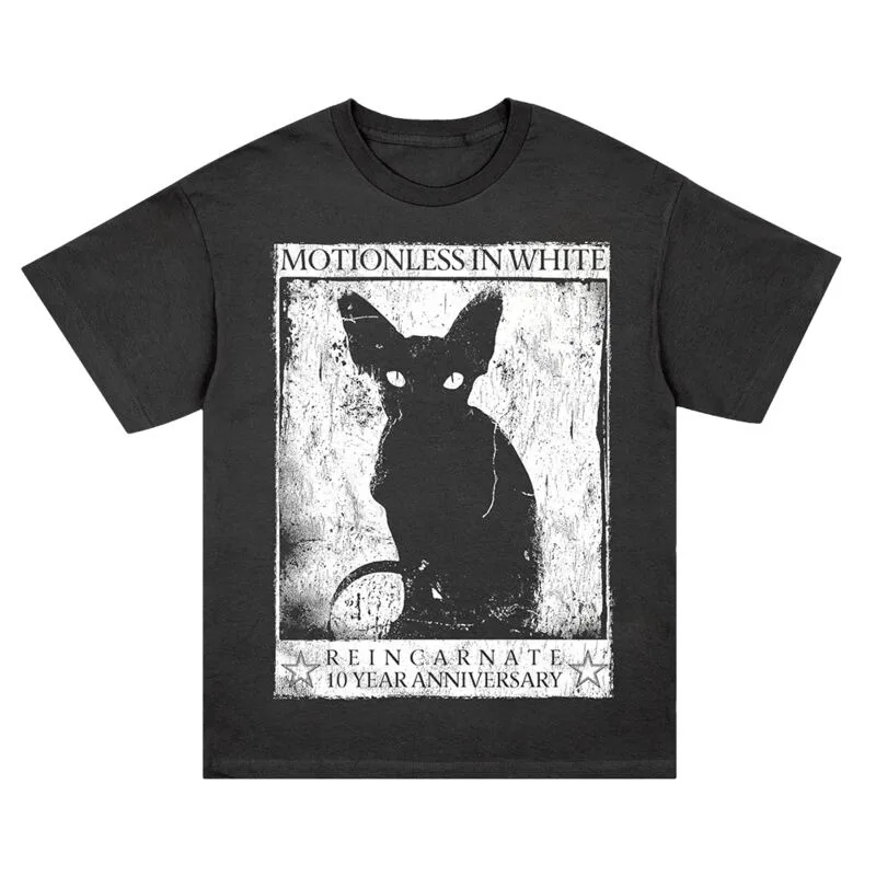 Motionless in White Demon Priest Tee, Metal-T-Shirt mit dunklem Okkultkunst- und Bandlogo-Print, Metal-Fan-Merchandise – Detail 7