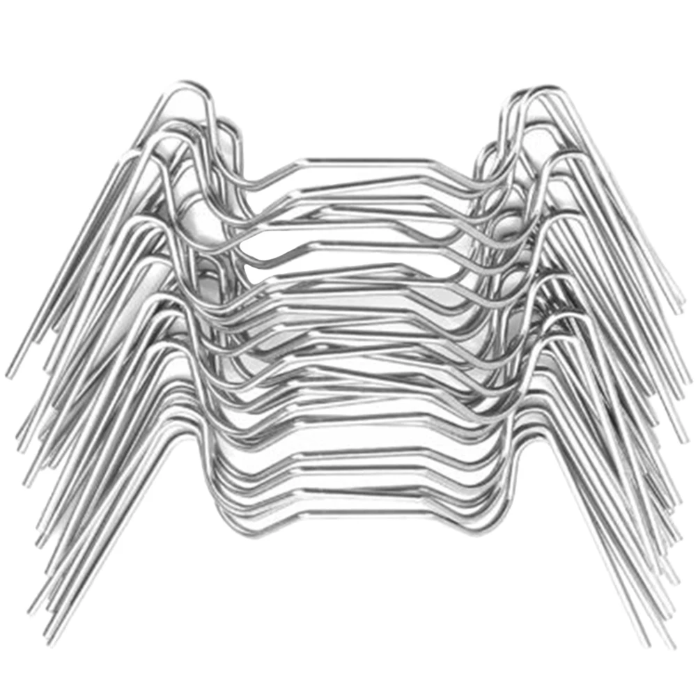 

50pcs W-type Clips 1.2x75x30mm Stainless Steel Greenhouse Glass Pane Fixing Clips Window Garden Tools Horticulture Accessories