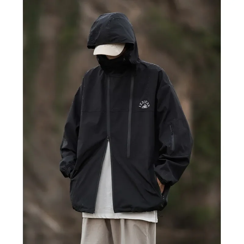 

Высококачественные однотонные ветрозащитные водонепроницаемые куртки для кемпинга и пешего туризма, унисекс, универсальные повседневные куртки для пар, M-5XL