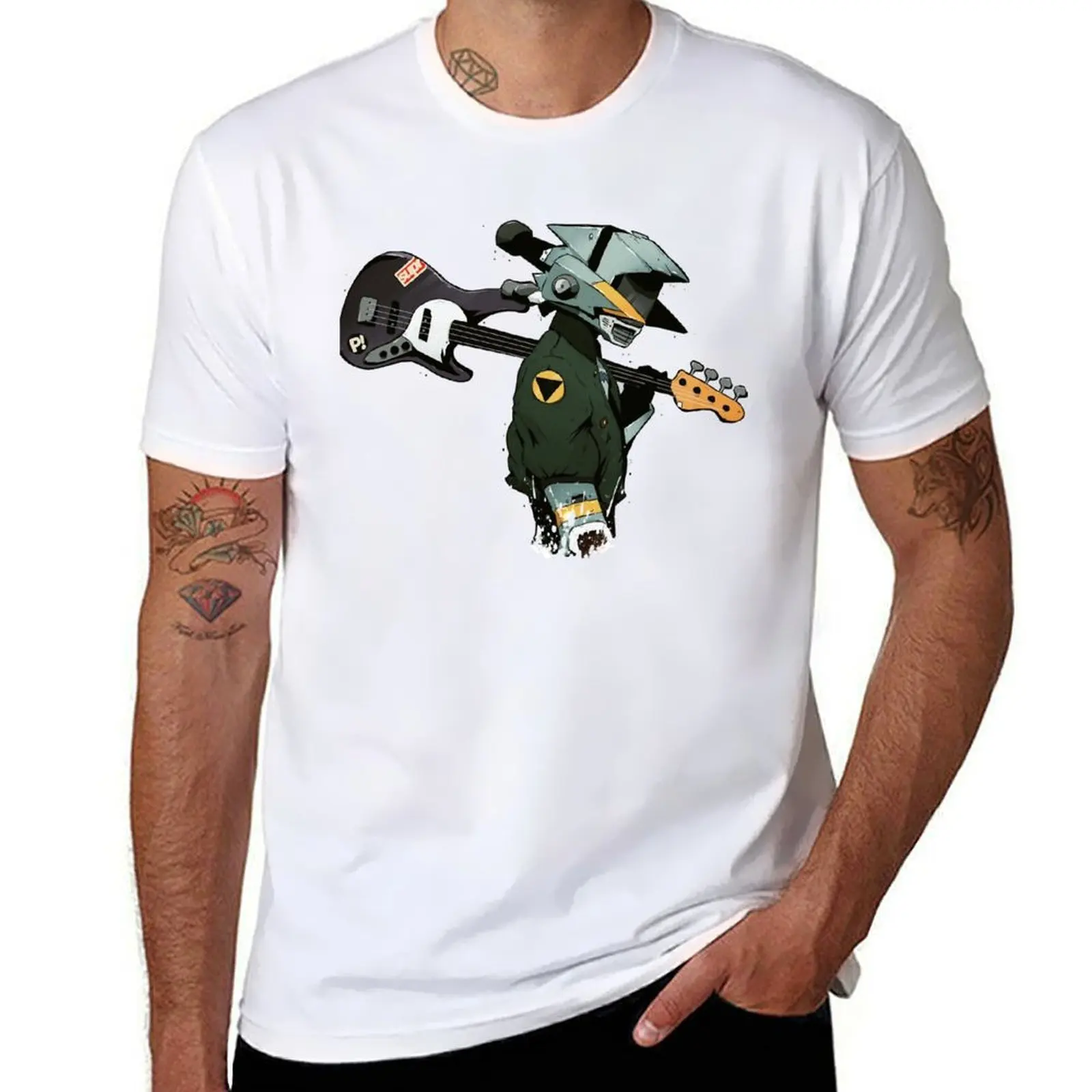 

FLCL Guitar T-Shirt t shirts designer man t shirt cotton T-Shirt