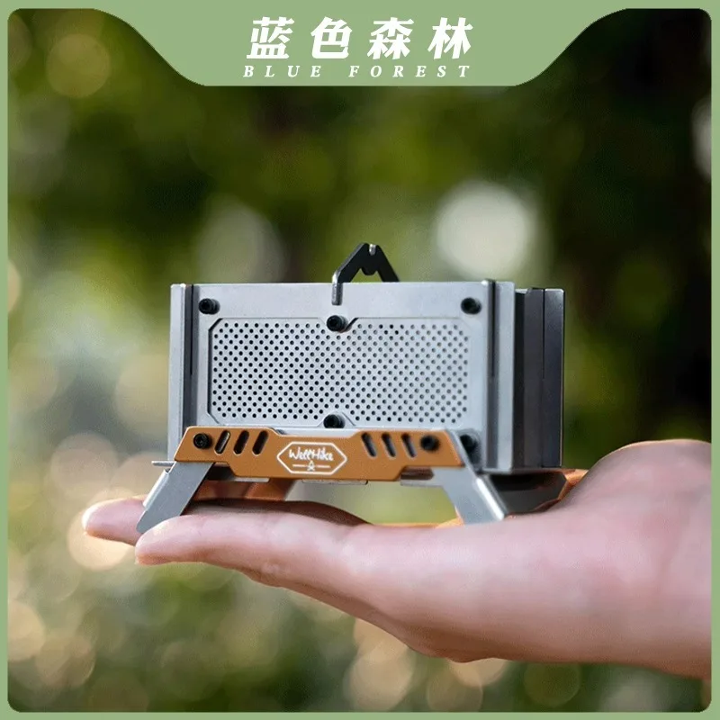 Outdoor camping equipment incense burner  portable folding incinerator table desktop mini mini firewood stove