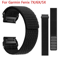 For Garmin Fenix 7X 6X Pro 5X Plus 3 3HR Nylon Strap 26mm Watch Band Tactix 7 Pro Delta Bravo Quickfit Bracelet Wristband Correa