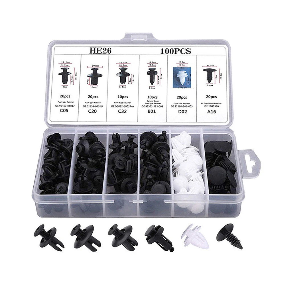 Gemischte Größe Auto Kunststoff Retainer Clips Automobil Kotflügel Push Pin Niet Tür Trim Panel Retainer Automobil BumperFasteners Werkzeug – Detail 13