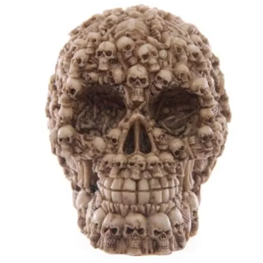 

Homosapie Skull Statue Figurine Human Shaped Skeleton Head Medical Demon Ghost Evil Multiple Samhain home decoration accessories