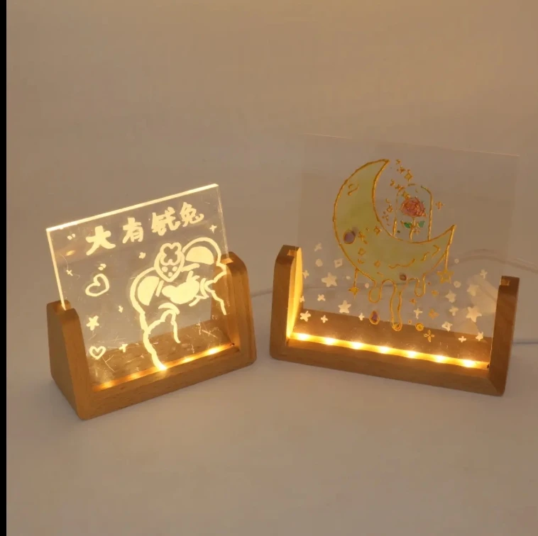 Base éclairée par LED en forme de U, présentoir multicolore réglable pour téléphone/tablette, Rechargeable par USB, Durable pour la décoration de la maison/magasin