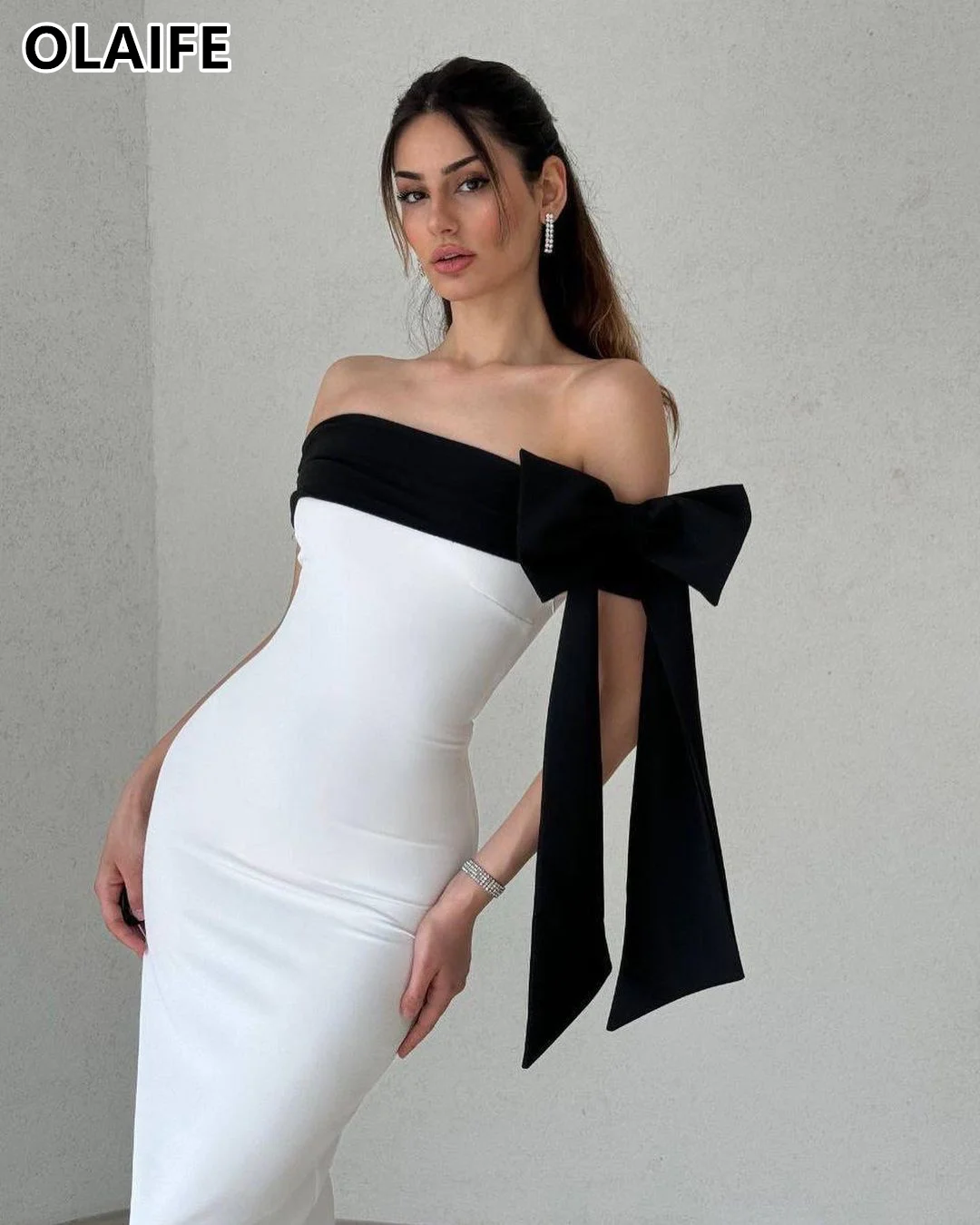 Vestido de noche de sirena para mujer, vestido de graduación corto, elegante, 2024