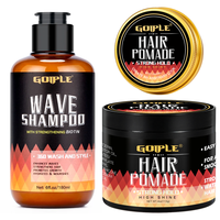 GOIPLE 180ml Wave Shampoo Deep Clean 360 Style High Shine Hair Pomade Strong Hold Layered Control Wavy Cream For Men