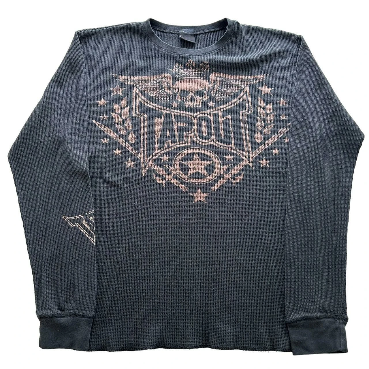 Y2K Tapout Classic Long Sleeves T Shirt Men Women Harajuku Retro Skull Graphic Print Oversized Tops Autumn T Shirt Goth Clothing