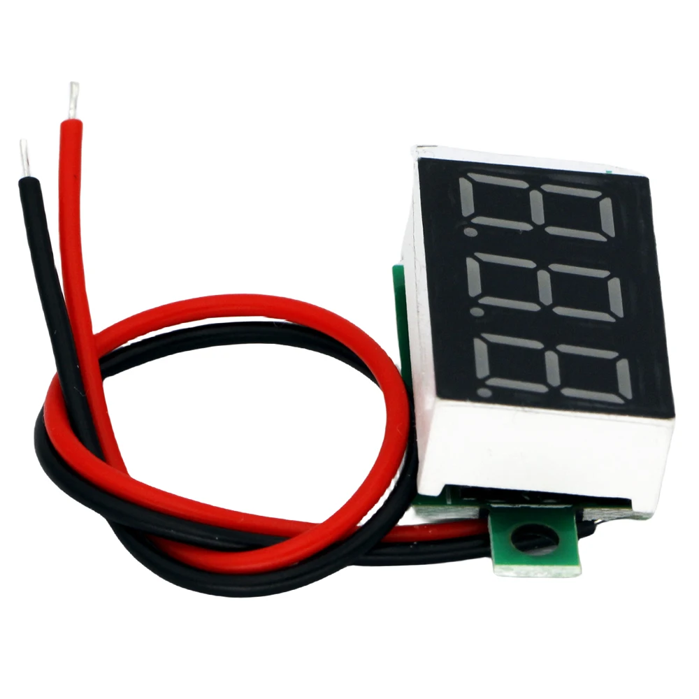 DC4.5V-30V Mini Digital Two-Wire Voltmeter 0.36 Inch LED Display Panel Voltage Tester Volt Meter Module Red/Blue/Green