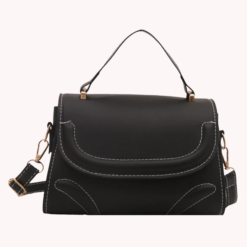 

Shoulder Bag for Women with Inner Pocket Messenger Bag PU Leather Solid Color Trendy Satchel Purse for Work Travel