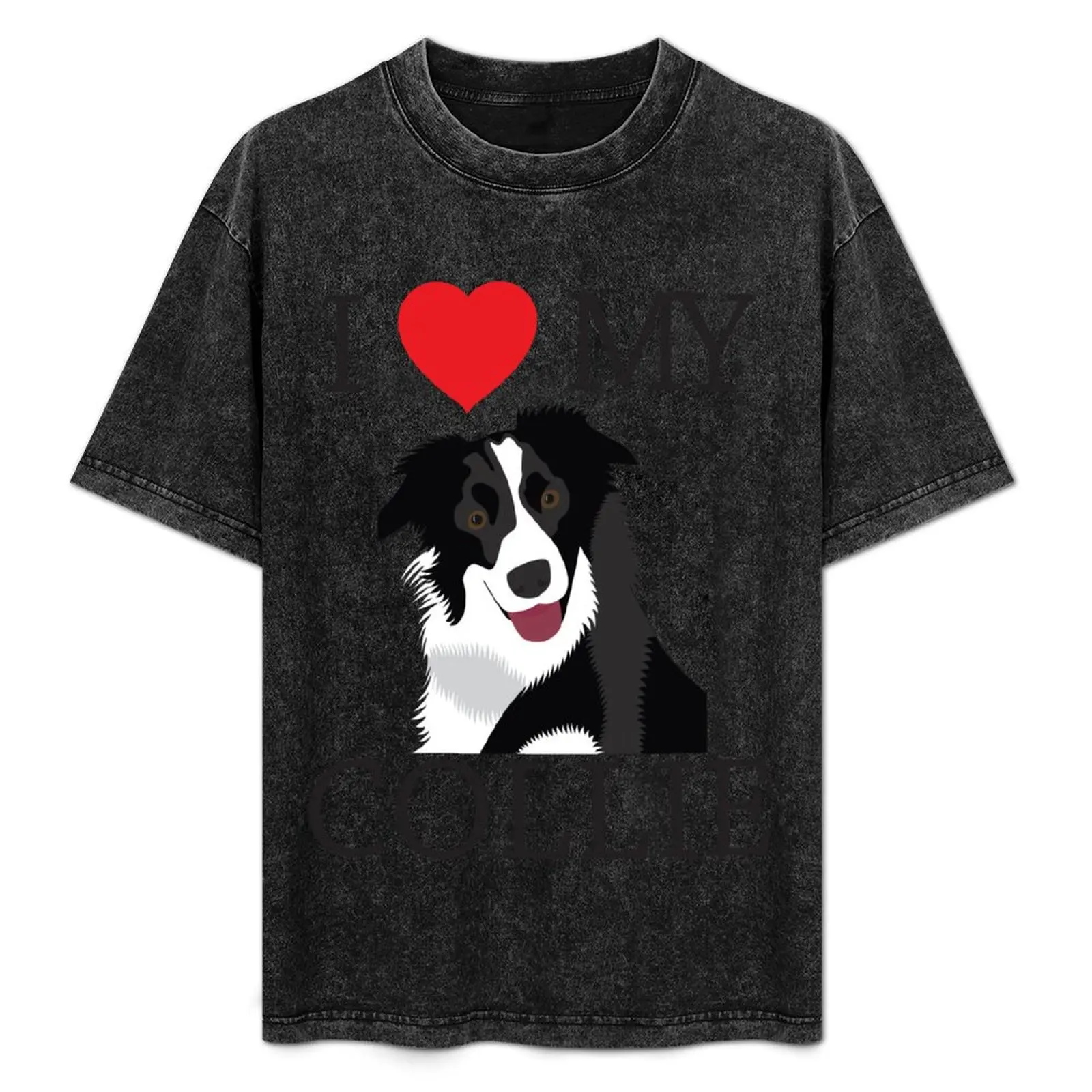 

I Love My Collie - Border Collie Design T-Shirt Relaxed Fit Casual Short Sleeve Top