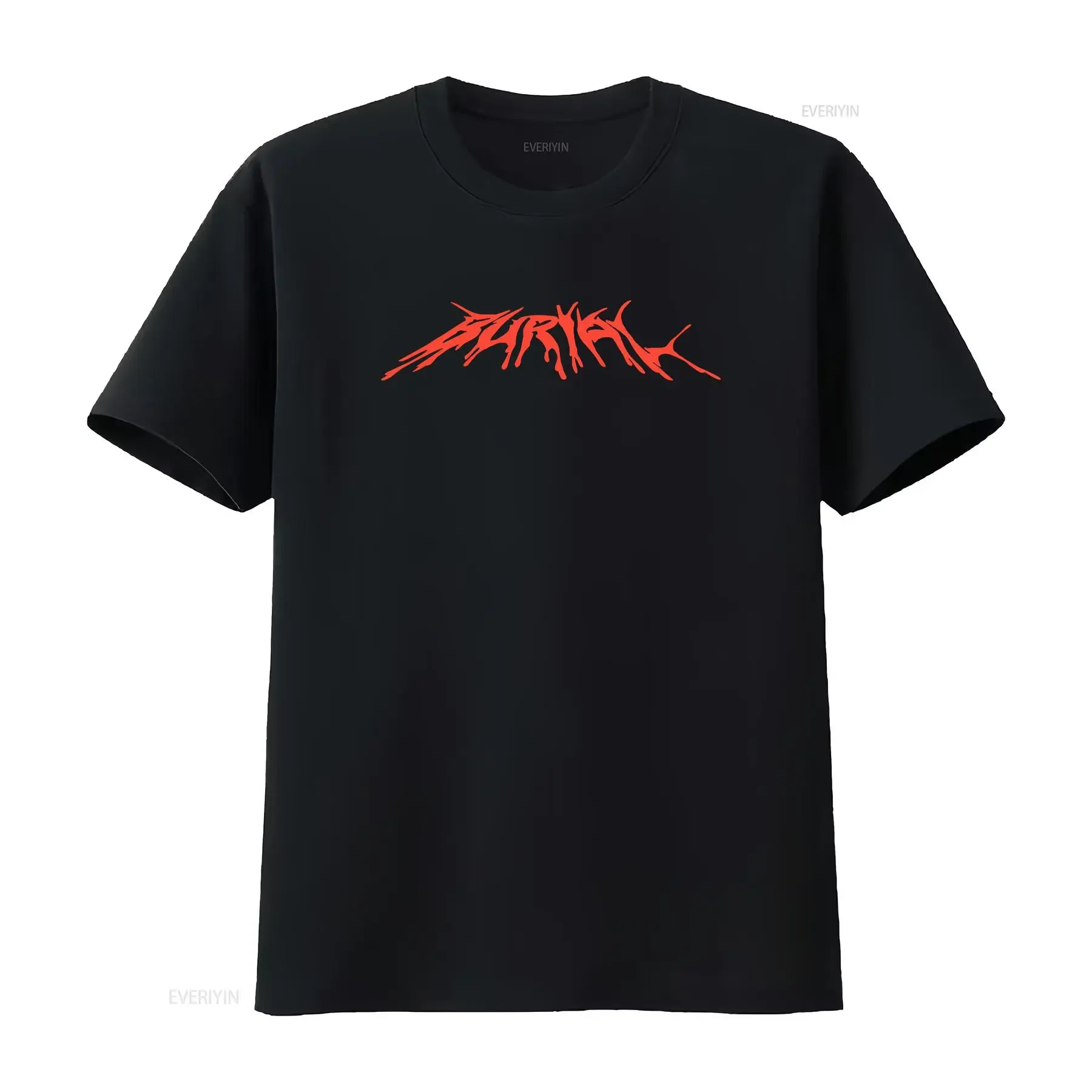 Rare Vintage 90s Burial Logo US Death Metal Band T Shirt L Black vintage Washed Casual graphic streetwear Unisex