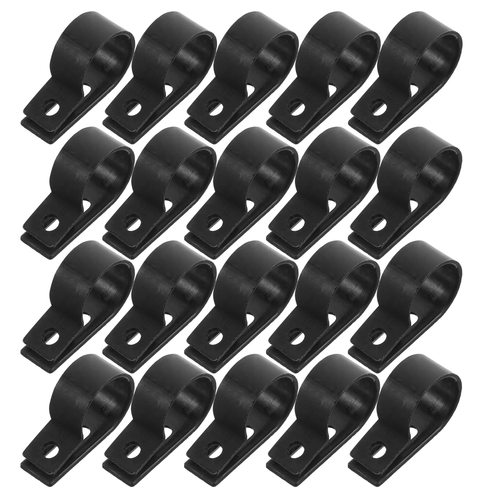 

500 Pcs R-type Nylon Cable Clamps Plastic Wire Organizer Fixing Buckle for Tubes Wires 3/4 Adjustable Size Multifunctional