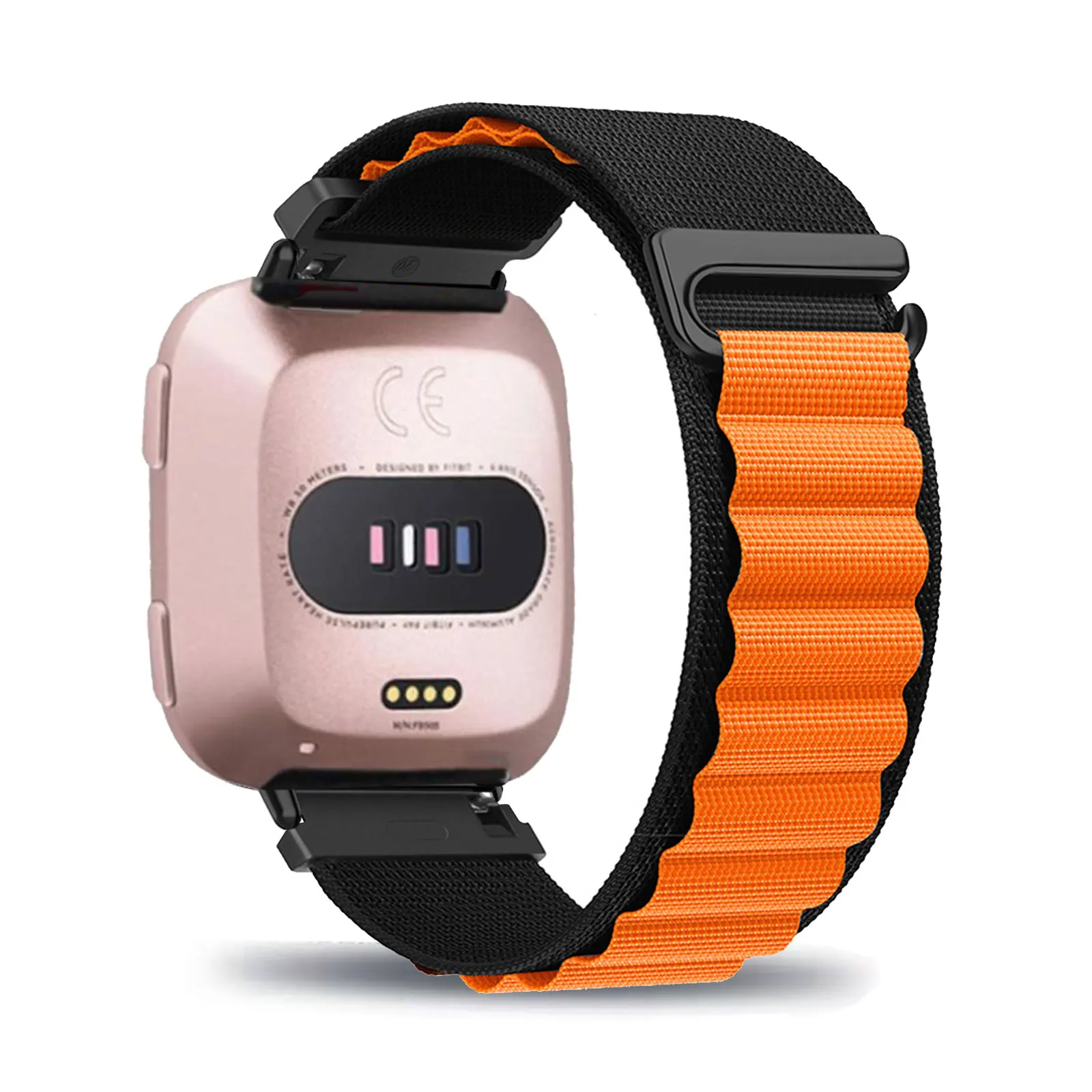 

C-Type Buckle Band for Fitbit Versa 2/Versa/Versa Lite/Versa SE Band, Nylon Breathable Strap
