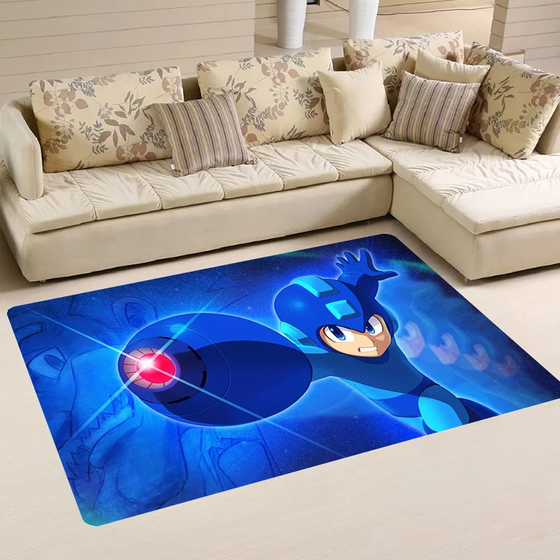 

M-Megaman Cartoon R-Rockman Room Mats Floor Mat Balcony Carpets Carpet Entrance of House Kitchen Rug Home Rugs Foot Doormat Door