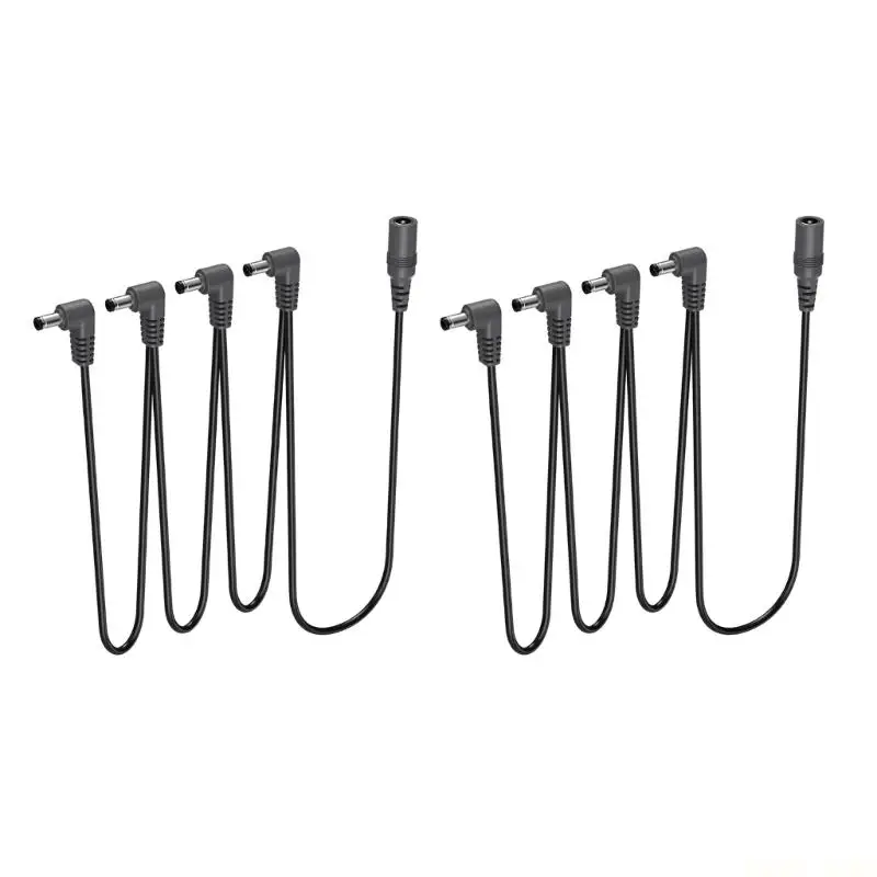 U2JB Guitar Pedal Board Chain Power Supply Cable, 2/3/4/5/6/8/10 Ways Power Supply Cord Power Cable Chain for Guitar