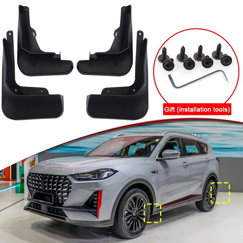 

Car Styling For Jetour VT9 2025 2026 2027 ABS Car Mud Flaps Splash Guard Mudguards MudFlaps Front Rear Fender Auto Accessories