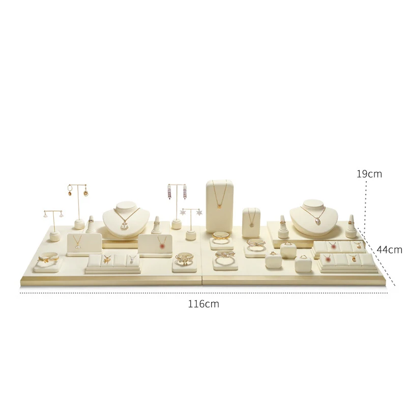 

High-end jewelry display props: ring, necklace, earrings, bracelet, jewelry display stand, shelf, counter accessory display rack