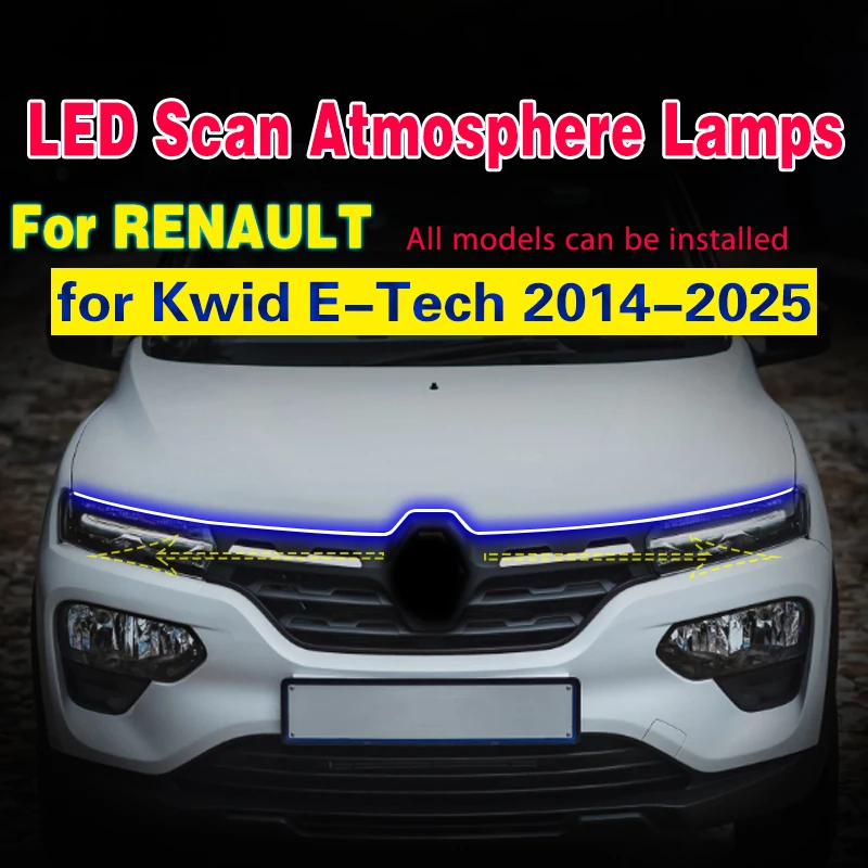 

Car LED Fog Light Fog Lamp Daytime Running Light 12V For Renault Kwid E-Tech 2014-2025 Decorative Ambient Lamp Scan Starting